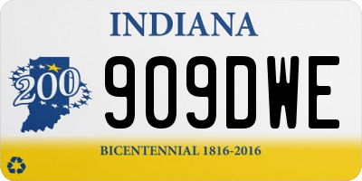 IN license plate 909DWE