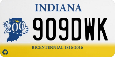 IN license plate 909DWK