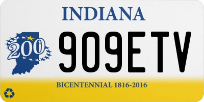 IN license plate 909ETV