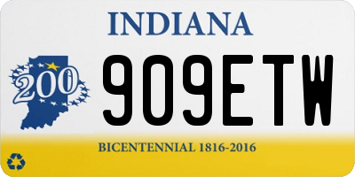 IN license plate 909ETW