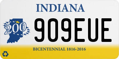 IN license plate 909EUE