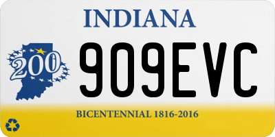 IN license plate 909EVC