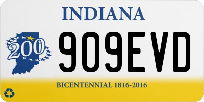 IN license plate 909EVD