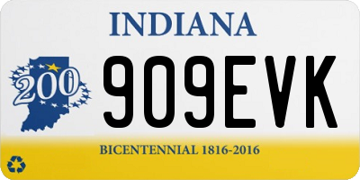 IN license plate 909EVK