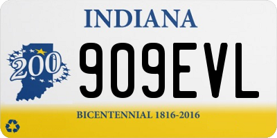 IN license plate 909EVL