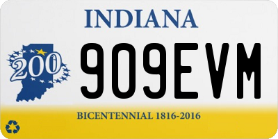 IN license plate 909EVM
