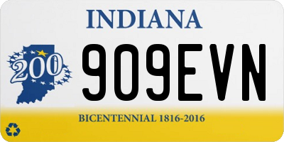 IN license plate 909EVN