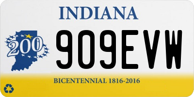 IN license plate 909EVW