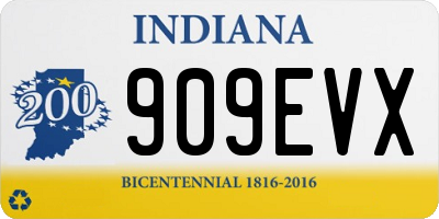 IN license plate 909EVX