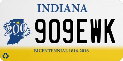 IN license plate 909EWK