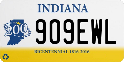 IN license plate 909EWL