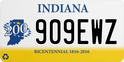 IN license plate 909EWZ