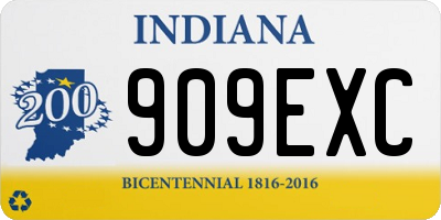 IN license plate 909EXC