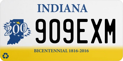 IN license plate 909EXM