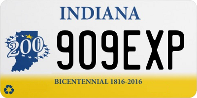 IN license plate 909EXP