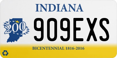 IN license plate 909EXS