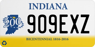 IN license plate 909EXZ