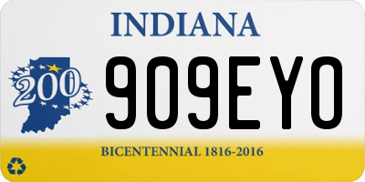 IN license plate 909EYO