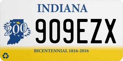 IN license plate 909EZX