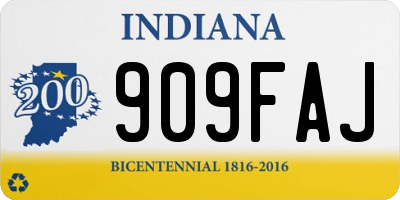 IN license plate 909FAJ