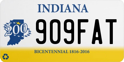IN license plate 909FAT