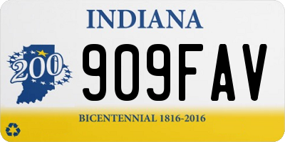 IN license plate 909FAV