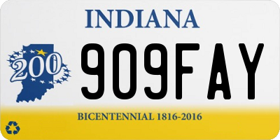 IN license plate 909FAY