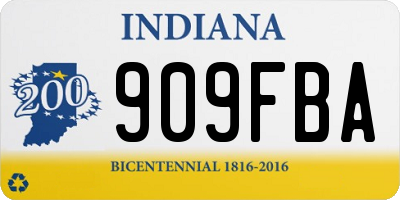 IN license plate 909FBA