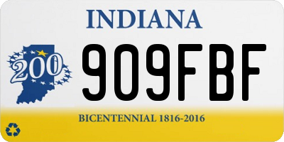 IN license plate 909FBF