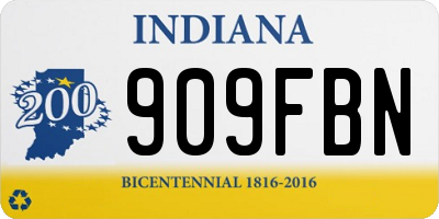 IN license plate 909FBN