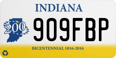 IN license plate 909FBP