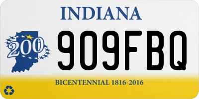 IN license plate 909FBQ