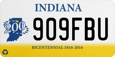 IN license plate 909FBU
