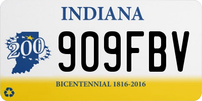 IN license plate 909FBV