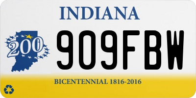 IN license plate 909FBW