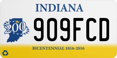 IN license plate 909FCD