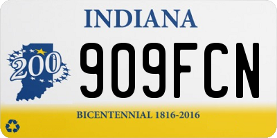IN license plate 909FCN