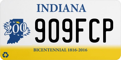 IN license plate 909FCP