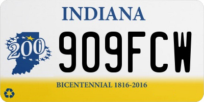 IN license plate 909FCW