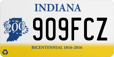 IN license plate 909FCZ