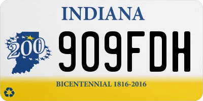 IN license plate 909FDH