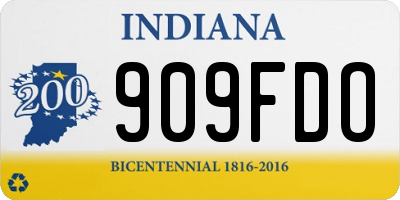IN license plate 909FDO