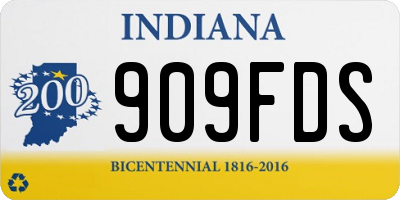 IN license plate 909FDS