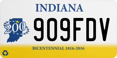 IN license plate 909FDV