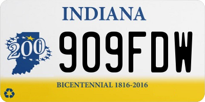 IN license plate 909FDW