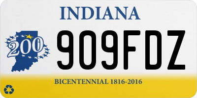 IN license plate 909FDZ