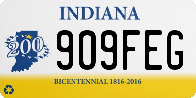IN license plate 909FEG