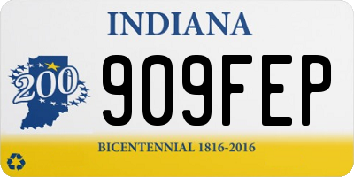 IN license plate 909FEP