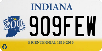 IN license plate 909FEW
