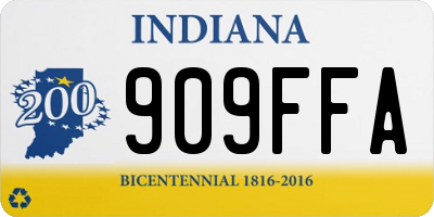 IN license plate 909FFA